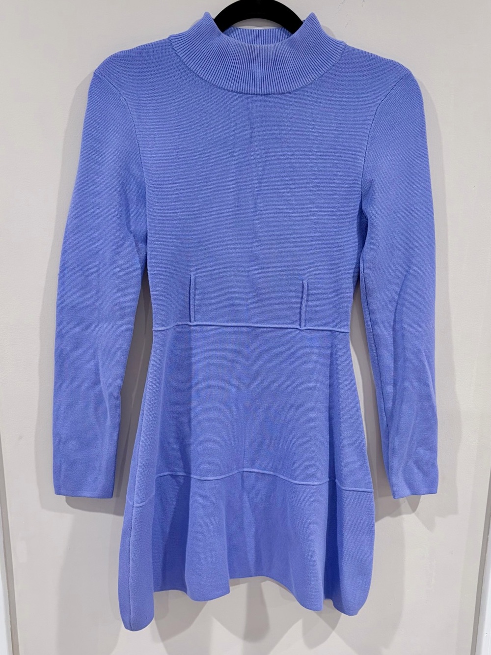 Zara Periwinkle Mock Neck Knit Dress